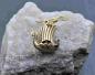 Preview: Wikinger Drachenboot Ohrhänger aus Bronze auf einem Stein